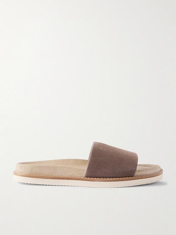 White slippers from Brunello Cucinelli