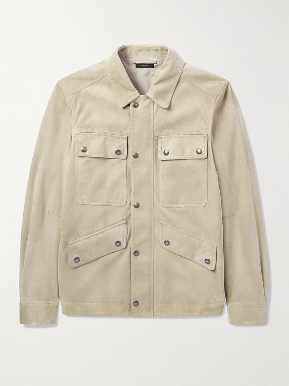 Beige leather jacket from Tom Ford