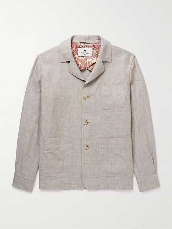 Beige overshirt from Etro