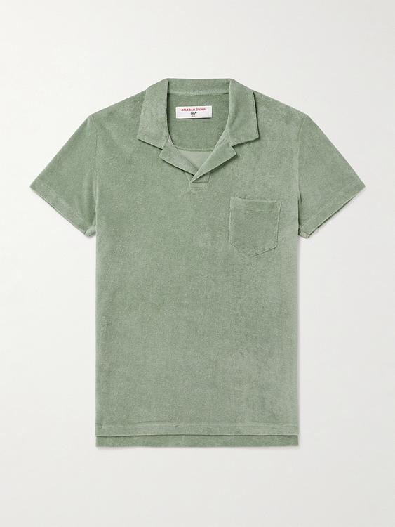 Grey short sleeve polo shirt from Orlebar Brown