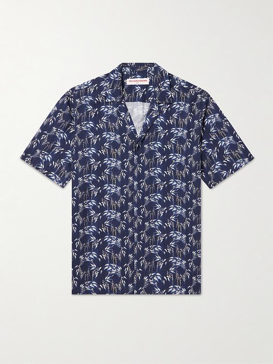 Dark blue short sleeve shirt from Orlebar Brown