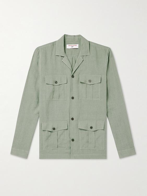 Grey linen shirt from Orlebar Brown