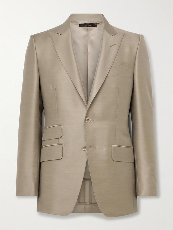 Taupe suit jacket from Tom Ford
