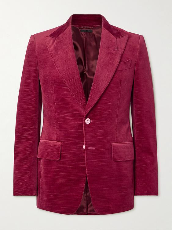 Dark red blazer from Tom Ford