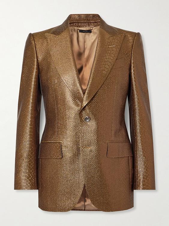 Brown tuxedo jacket from Tom Ford