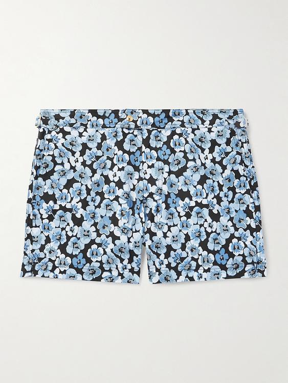 Light blue swim shorts from Tom Ford