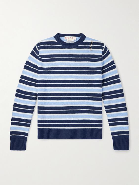 Striped dark blue sweater from Marni