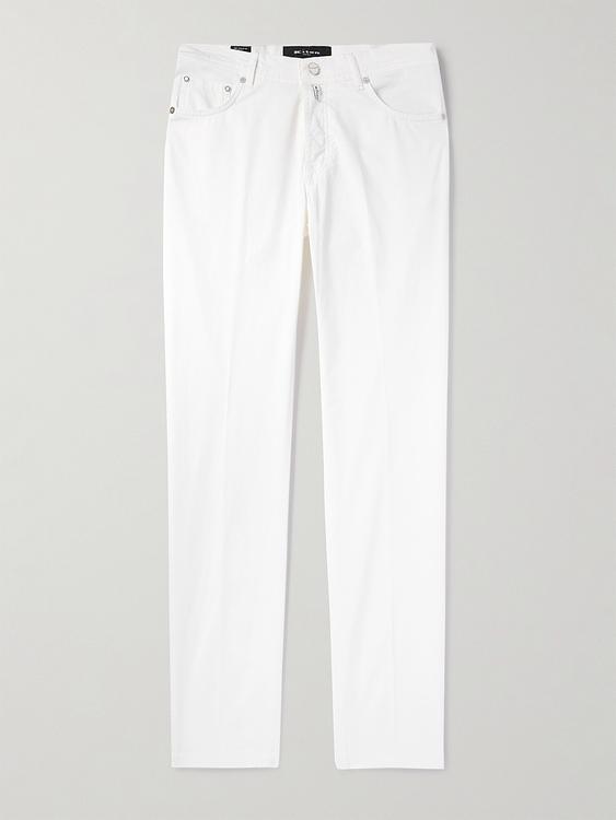 White chinos from Kiton