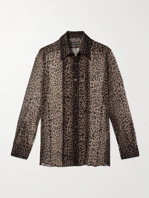Taupe casual shirt from Tom Ford