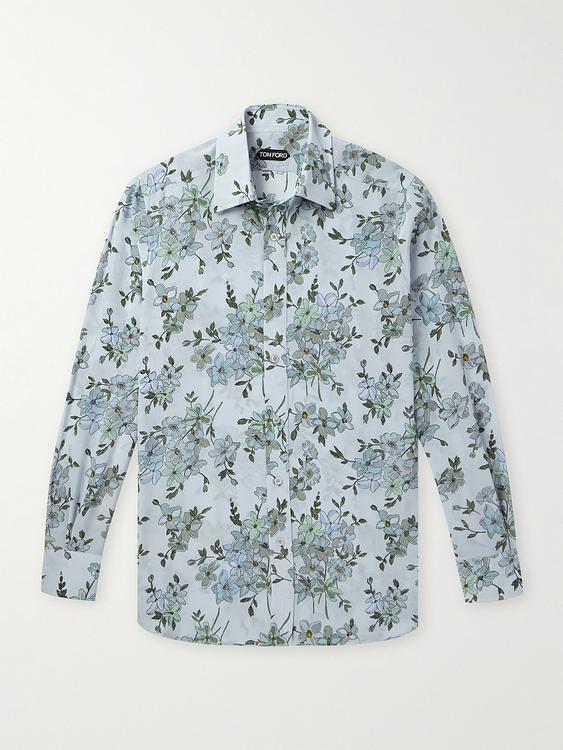 Grey casual shirt from Tom Ford