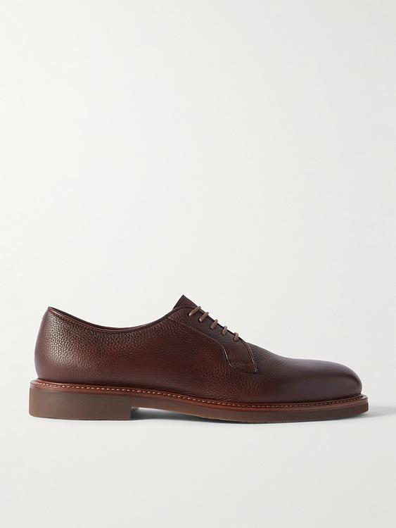 Dark brown derby shoes from Brunello Cucinelli