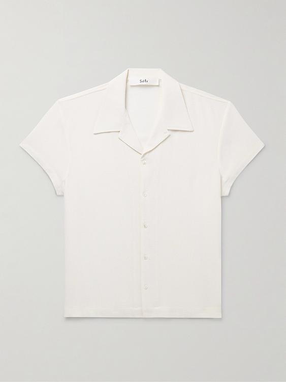 White short sleeve polo shirt from Séfr