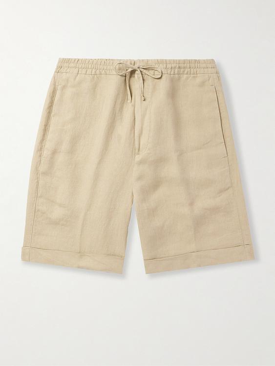 Beige drawstring shorts from Canali