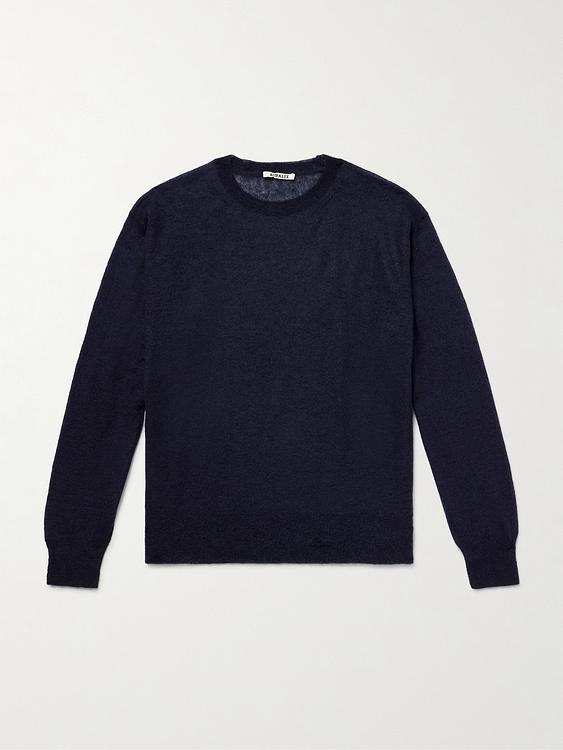 Black sweater from Auralee