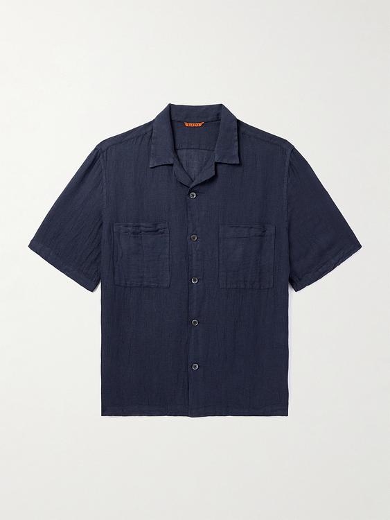Dark blue short sleeve shirt from Barena