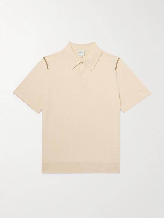 Beige short sleeve polo shirt from Paul Smith