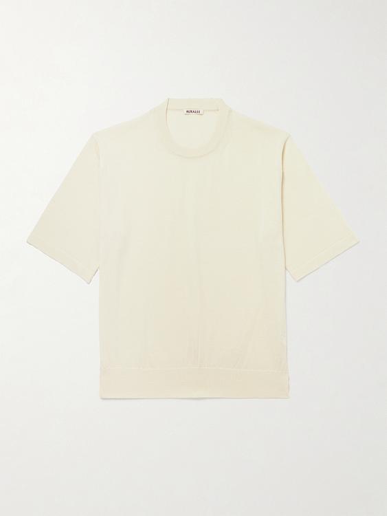 White t-shirt from Auralee