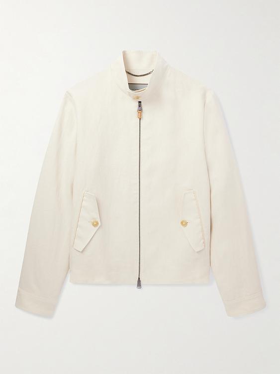 White bomber jacket from Canali