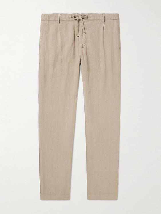 Beige linen trousers from Hartford
