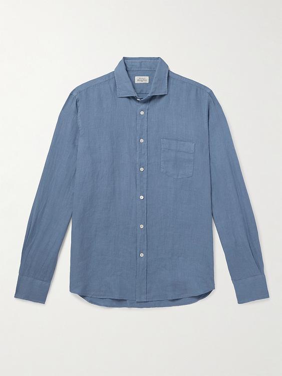 Blue linen shirt from Hartford