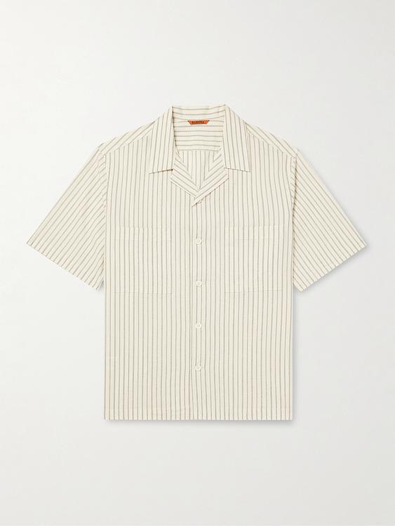 Striped white short sleeve shirt from Barena