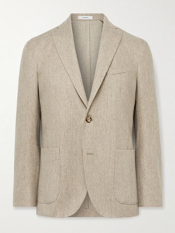 Taupe blazer from Boglioli