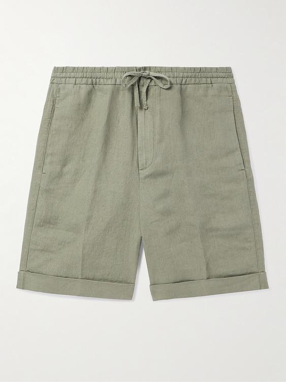 Grey drawstring shorts from Canali