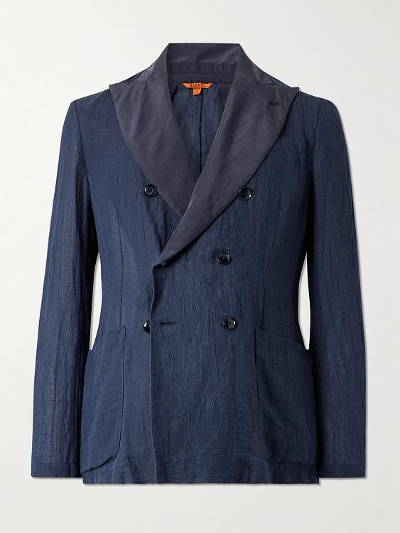 Dark blue double-breasted blazer from Barena