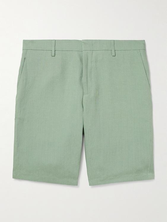 Beige linen shorts from Paul Smith