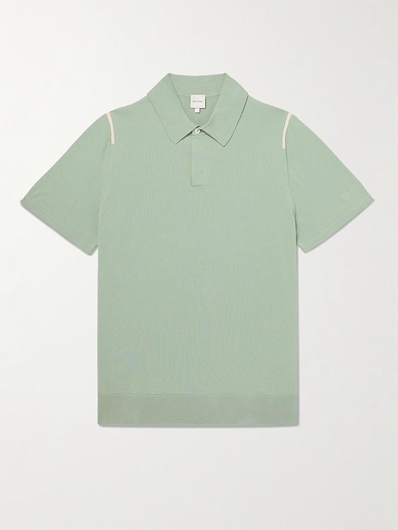 Beige short sleeve polo shirt from Paul Smith