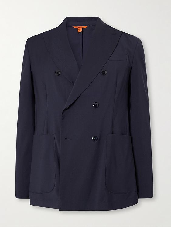 Black double-breasted suit jacket from Barena