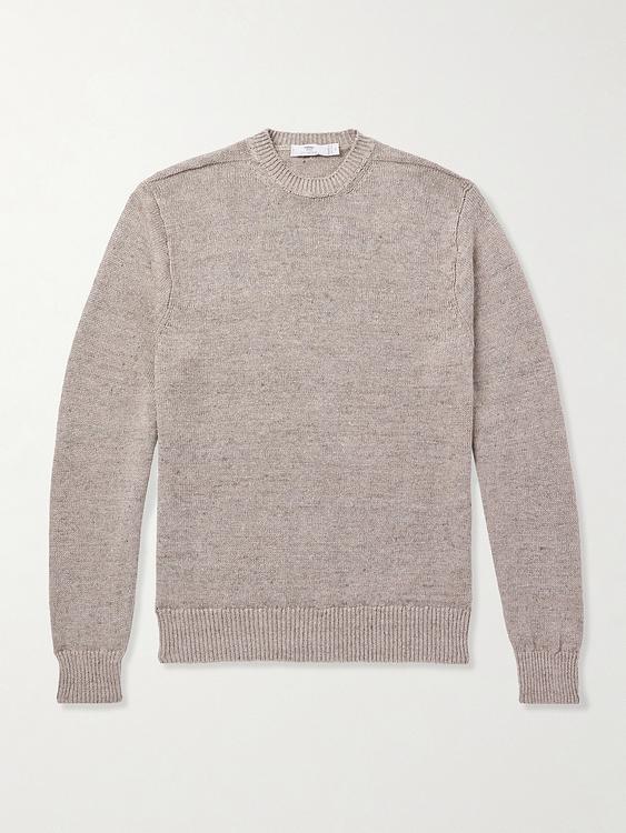 Beige sweater from Inis Meáin