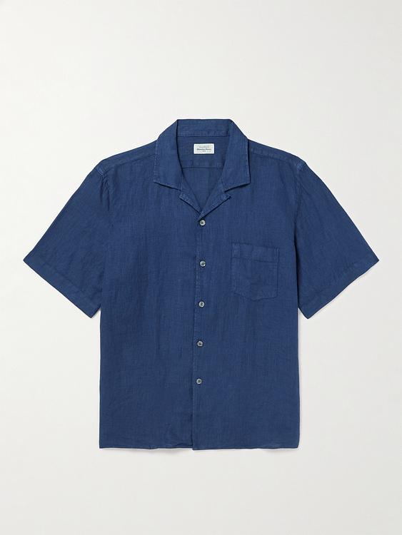 Dark blue short sleeve shirt from Hartford