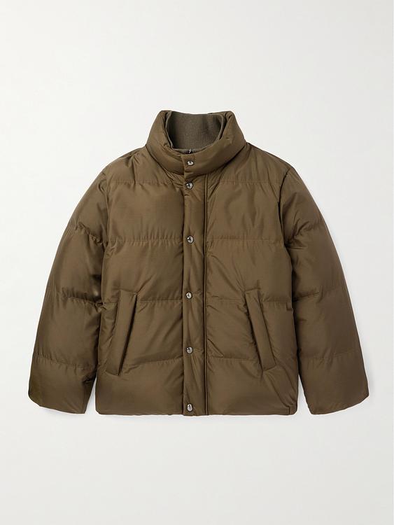 Dark green down jacket from Loro Piana
