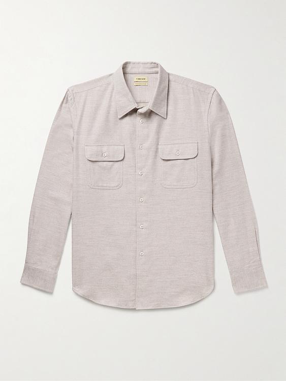 Beige casual shirt from De Bonne Facture