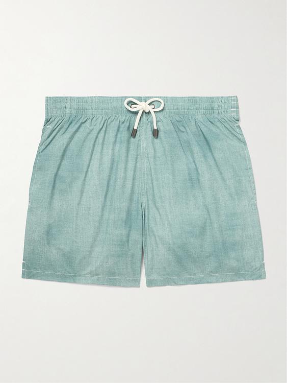 Grey swim shorts from Canali