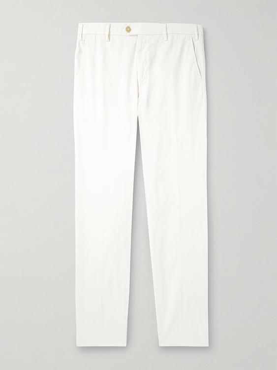 White chinos from Canali