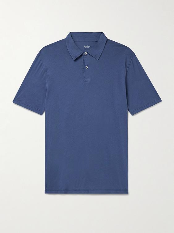 Blue short sleeve polo shirt from Hartford