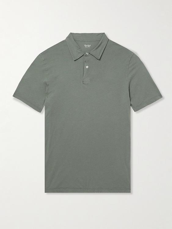 Grey short sleeve polo shirt from Hartford