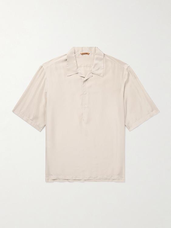 White short sleeve polo shirt from Barena