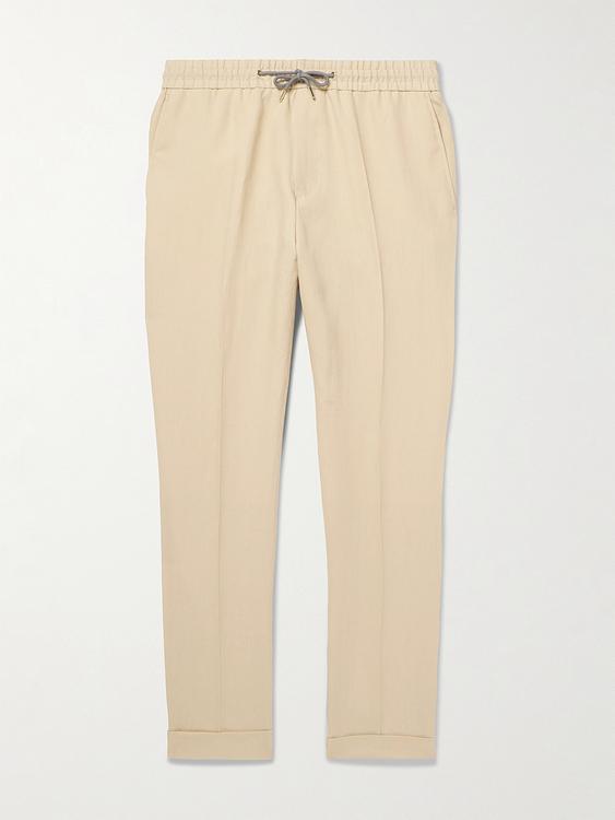 Beige linen trousers from Paul Smith