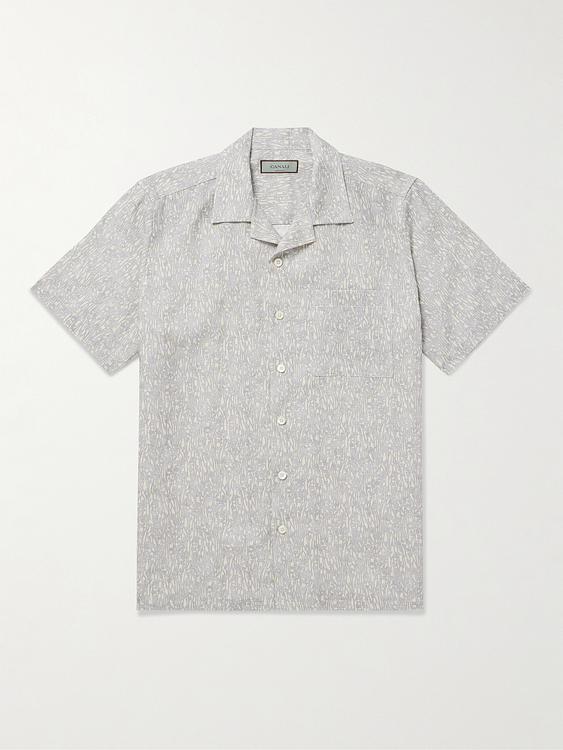 Grey short sleeve shirt from Canali