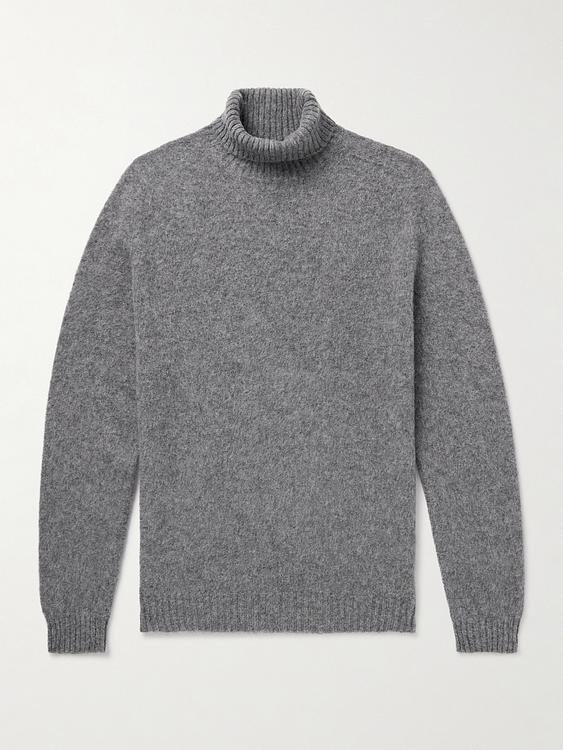 Grey turtleneck from Boglioli