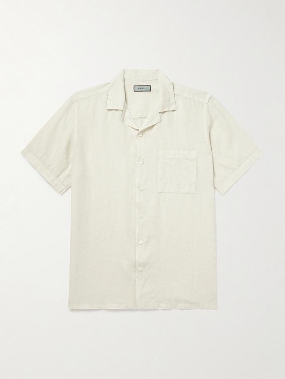 White short sleeve polo shirt from Canali