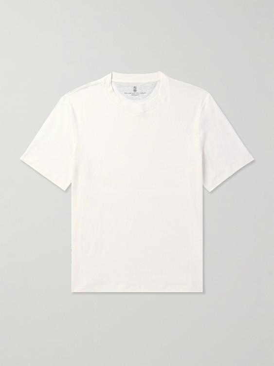 White t-shirt from Brunello Cucinelli
