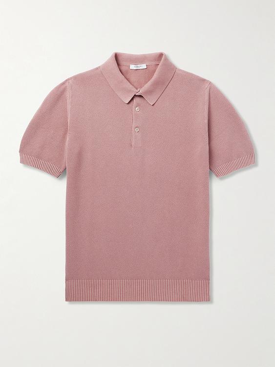 Peach short sleeve polo shirt from Boglioli