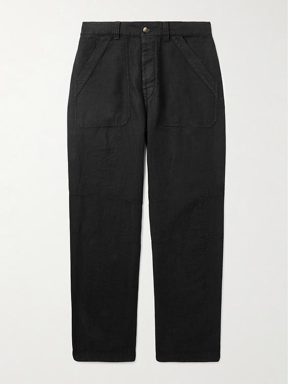 Black linen trousers from Brunello Cucinelli
