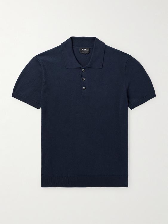 Black short sleeve polo shirt from A.P.C