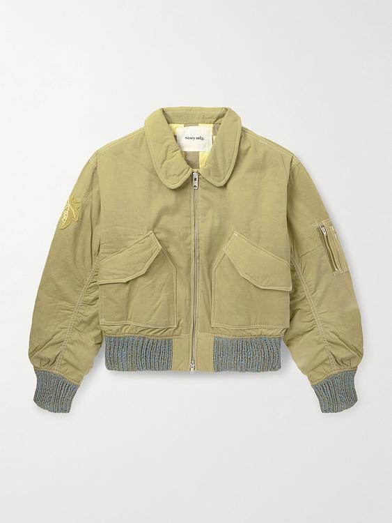 Khaki bomber jacket from Story Mfg.