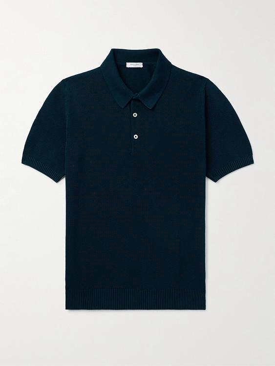 Black short sleeve polo shirt from Boglioli